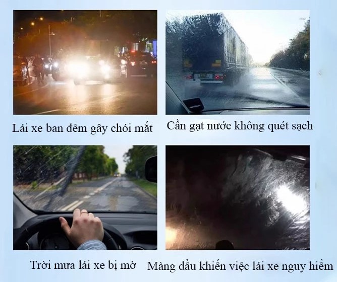 Chai Xịt Tẩy Ố Kính Ô Tô YIPAUTO – Làm Sạch Màng Dầu, Cặn Bẩn, Bóng Kính Xe & Chống Bám Nước