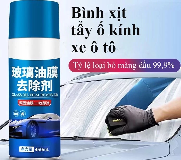 Chai Xịt Tẩy Ố Kính Ô Tô YIPAUTO – Làm Sạch Màng Dầu, Cặn Bẩn, Bóng Kính Xe & Chống Bám Nước