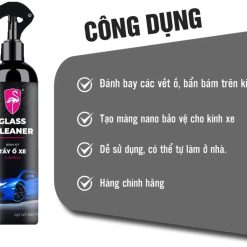 Chai Xịt Tẩy Ố Kính Xe Ô Tô FLAMINGO Làm Sạch Cặn Canxi, Ố Mốc, Mờ Đục & Phủ Nano