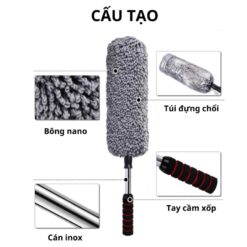Chổi Lau Rửa Xe Ô Tô Đa Năng – Chổi Quét Bụi Nội Thất Xe Hơi Chuyên Dụng, Nhỏ Gọn