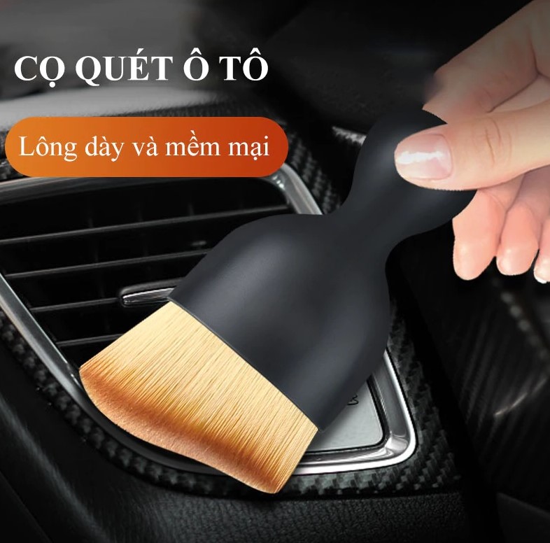 Chổi quét bụi vệ sinh nội thất xe oto làm sạch khe hở điều hòa xe hơi lông mềm mịn, chải cọ mini lau sạch ôtô, máy tính