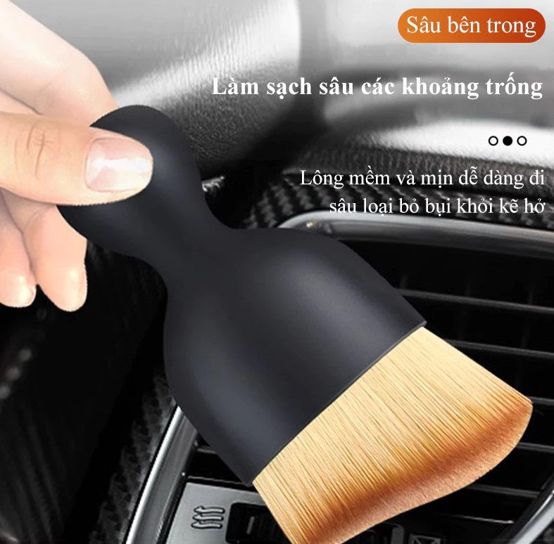 Chổi quét bụi vệ sinh nội thất xe oto làm sạch khe hở điều hòa xe hơi lông mềm mịn, chải cọ mini lau sạch ôtô, máy tính