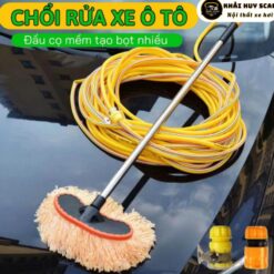 Chổi Rửa Xe 2 Trong 1 Kèm Vòi Nước – Chổi Rửa Xe Đa Năng Lau Cửa Kính, Lau Sàn, Lau Bề Mặt Máy Lạnh