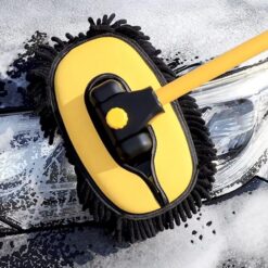 Chổi Rửa Xe Ô Tô Đa Năng Có Kèm Đầu Lau Thay Thế, Sợi Mềm Cao Cấp Điều Chỉnh Được Độ Cong & Độ Dài