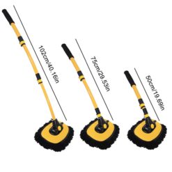 Chổi Rửa Xe Ô Tô Đa Năng Có Kèm Đầu Lau Thay Thế, Sợi Mềm Cao Cấp Điều Chỉnh Được Độ Cong & Độ Dài