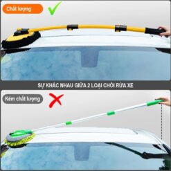 Chổi rửa xe ô tô, lau kính, sợi mềm điều chỉnh được độ cong và độ dài – Dụng cụ vệ sinh đa năng