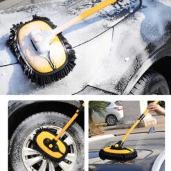 Chổi rửa xe ô tô, lau kính, sợi mềm điều chỉnh được độ cong và độ dài – Dụng cụ vệ sinh đa năng