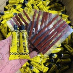 Combo 15 Miếng Vá Lốp - Sợi Vá Rút + 2 Tuýp Keo Chuyên Dụng Vá Săm/Lốp Không Săm Ô Tô – Xe Máy