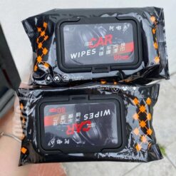 Combo 2–5 Gói Khăn Giấy Ướt Túi Đen 80 Tờ – Chuyên Dụng Lau Dọn Vệ Sinh Nội Thất Ô Tô, Túi Xách, Giày Dép, Đồ Da