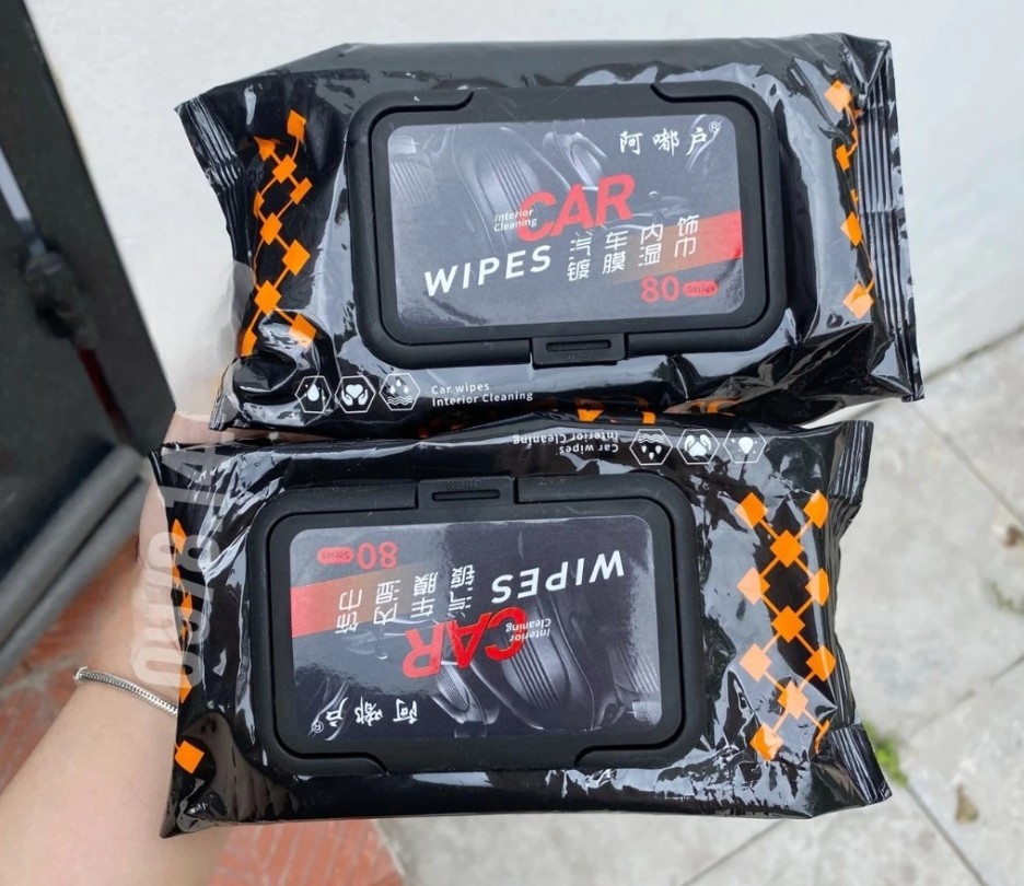 Combo 2–5 Gói Khăn Giấy Ướt Túi Đen 80 Tờ – Chuyên Dụng Lau Dọn Vệ Sinh Nội Thất Ô Tô, Túi Xách, Giày Dép, Đồ Da