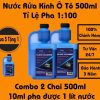 COMBO 2 Chai Nước Rửa Kính Ô Tô GLASS CLEANER 500ML – Đậm Đặc Tỷ Lệ Pha 1:100 (10ML pha được 1 lít nước)