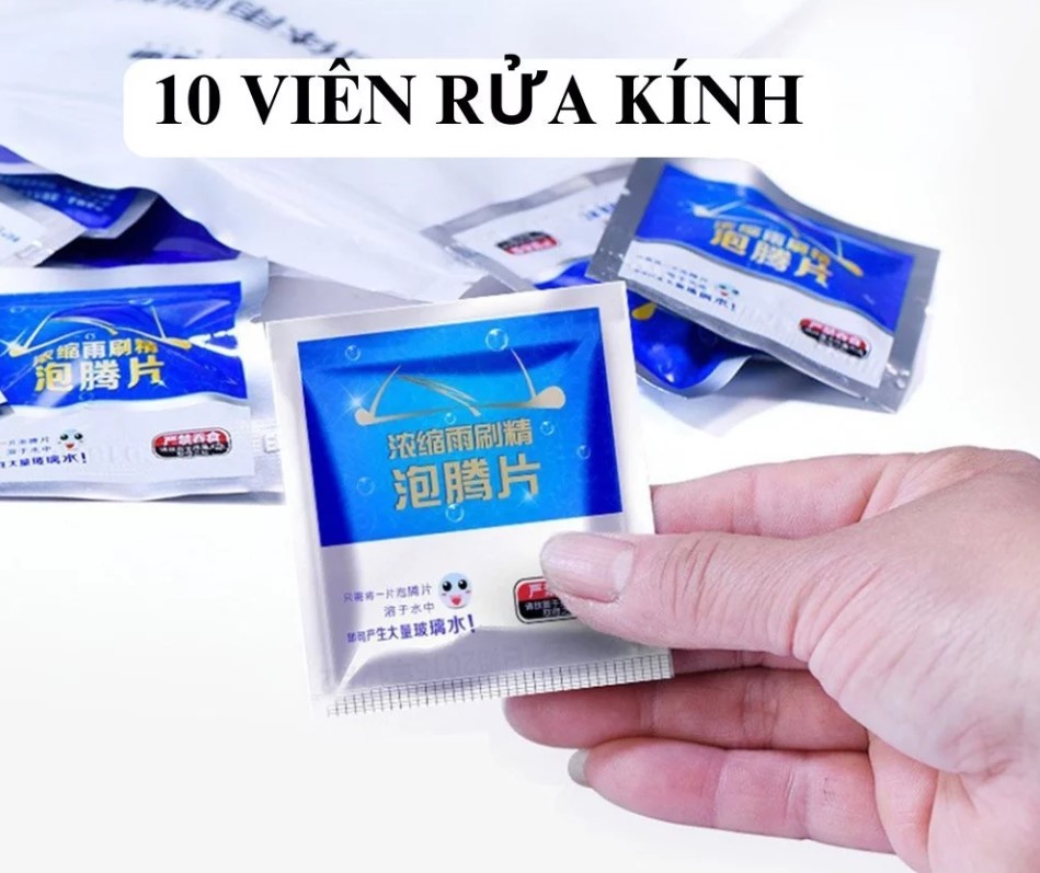 Combo 5 Viên Sủi Rửa Kính Ô Tô – Làm Sạch Kính Trong Suốt