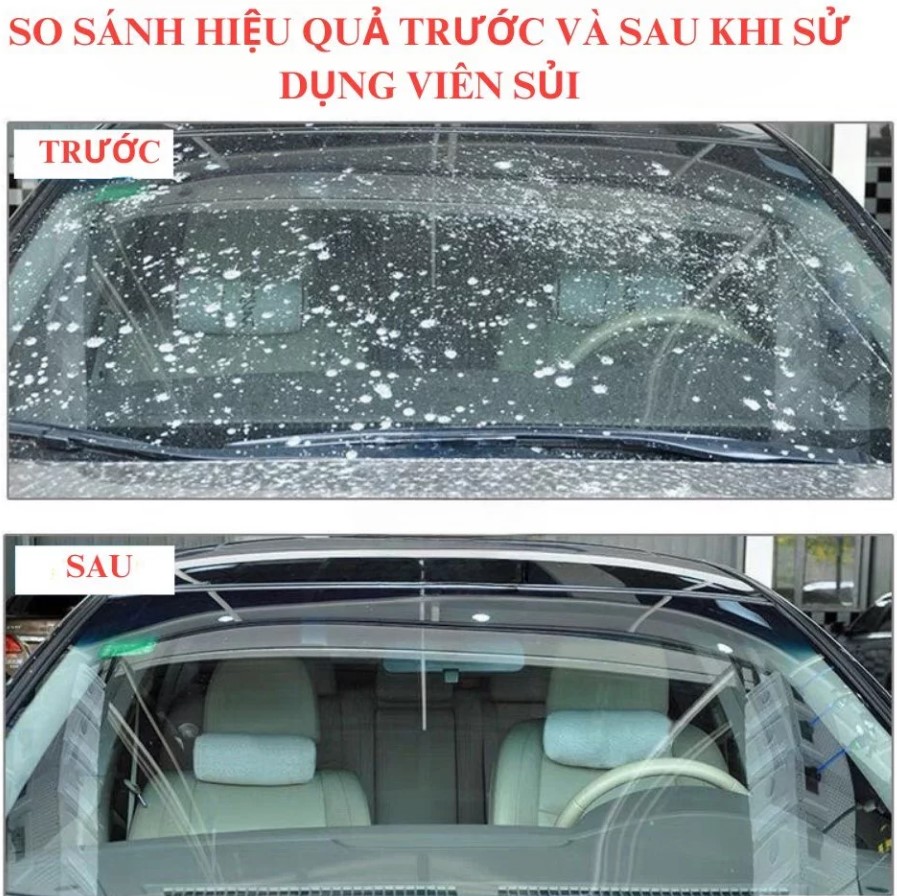 Combo 5 Viên Sủi Rửa Kính Ô Tô – Làm Sạch Kính Trong Suốt