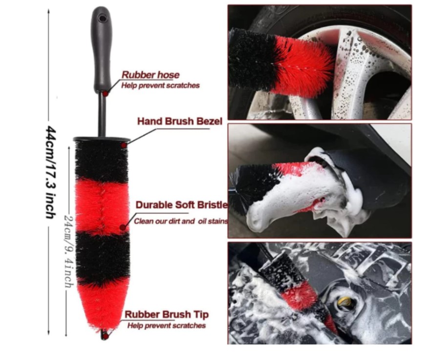 Combo Cọ Rửa Xe Đa Năng – Chổi Rửa Mâm Lazang, Bàn Chải Lốp, Vệ Sinh Gầm & Lốc Máy Ô Tô, Xe Máy