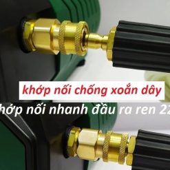 Dây Rửa Xe Áp Lực Cao 10m – 15m – 20m – 30m, 2 Đầu Ren 22mm Kèm Khớp Nối Đồng