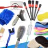 Dụng Cụ Rửa Xe Máy Ô Tô Nhiều Món Găng Tay, Bộ 5 Cọ Rửa, Mút, Bàn Chải, khăn lau