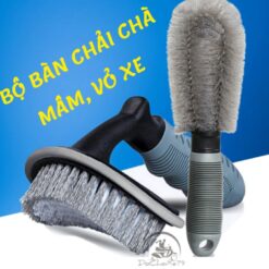 Dụng Cụ Rửa Xe Máy Ô Tô Nhiều Món Găng Tay, Bộ 5 Cọ Rửa, Mút, Bàn Chải, khăn lau