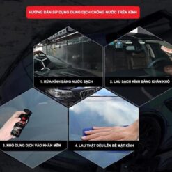 Dung Dịch Chống Bám Nước Kính Ô Tô 3M 08889LT – Giải Pháp Trượt Nước Hiệu Quả Cho Kính Lái & Gương Hậu