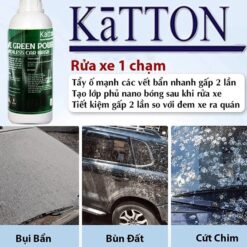 Dung Dịch Rửa Xe Không Chạm Bọt Tuyết KATTON 1000ml – Làm Sạch Xe Máy & Ô Tô, Tẩy Nhẹ, Đánh Bóng