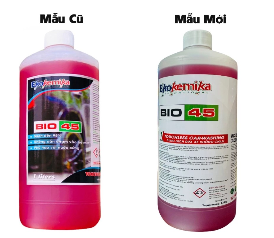 Dung Dịch Rửa Xe Không Chạm Ekokemika Bio 45 – 1L | Nước Rửa Xe Ô Tô, Xe Máy Cao Cấp