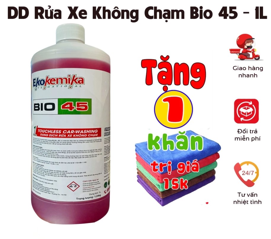 Dung Dịch Rửa Xe Không Chạm Ekokemika Bio 45 – 1L | Nước Rửa Xe Ô Tô, Xe Máy Cao Cấp