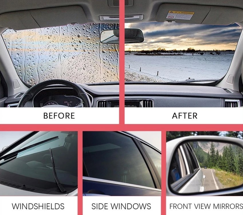 Dung Dịch Tẩy Màng Dầu Kính Ô Tô 120ml, Công Thức Mạnh, Kèm Dụng Cụ Lau