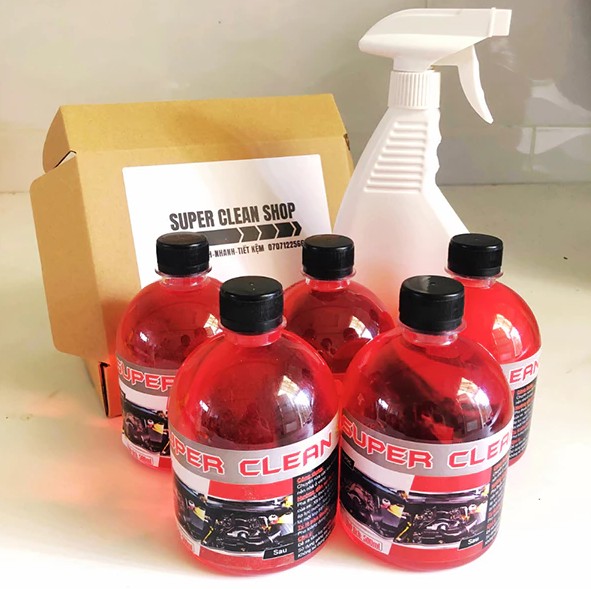 Dung dịch tẩy rửa đầu bò và lốc máy không chạm Super Clean – siêu mạnh, tẩy rỉ sét hiệu quả