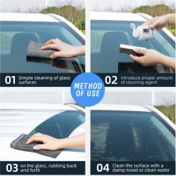 Dung Dịch Tẩy Vết Dầu Kính Ô tô, Xịt Khử Màng Dầu Kính Chắn Gió, Chống Mưa, Làm Sạch Nhanh 2s