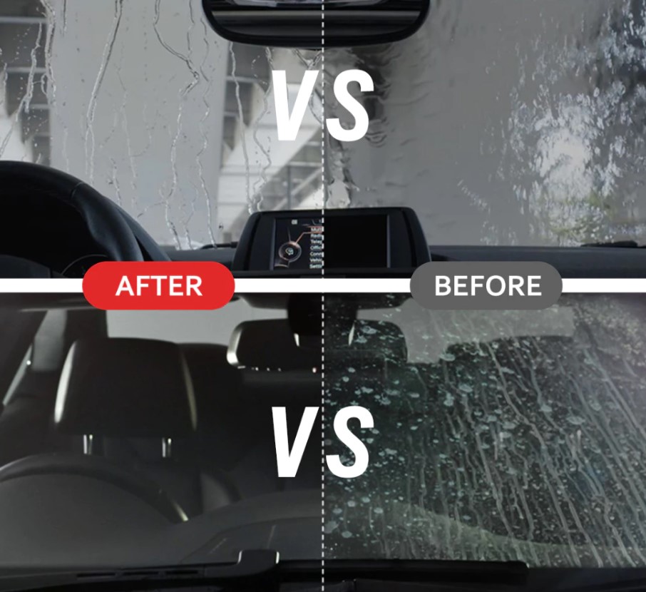 Dung Dịch Tẩy Vết Dầu Kính Ô tô, Xịt Khử Màng Dầu Kính Chắn Gió, Chống Mưa, Làm Sạch Nhanh 2s