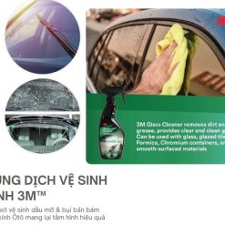 Dung Dịch Vệ Sinh Kính Xe Hơi Siêu Sạch 3M Glass Cleaner PN38191LT Chai 400ML