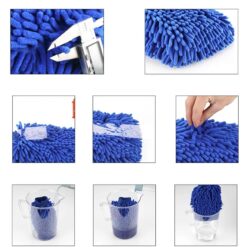 Găng tay rửa ô tô xe máy, bao tay rửa xe san hô làm bằng sợi microfiber mềm mịn tạo nhiều bọt bộ dụng cụ rửa xe