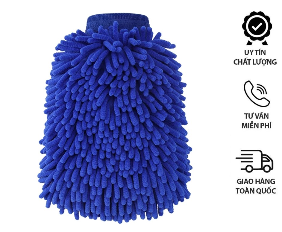 Găng tay rửa ô tô xe máy, bao tay rửa xe san hô làm bằng sợi microfiber mềm mịn tạo nhiều bọt bộ dụng cụ rửa xe
