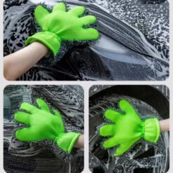 Găng tay rửa xe ô tô xe máy san hô microfiber siêu bọt – Mềm mịn, thấm hút mạnh, không trầy xước