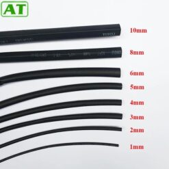 Gen Co Nhiệt Màu Đen Dài 1M – Phi 1mm, 2mm, 3mm, 4mm, 5mm, 6mm, 8mm, 10mm – Bọc Cách Điện, Chống Cháy