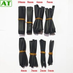 Gen Co Nhiệt Màu Đen Dài 1M – Phi 1mm, 2mm, 3mm, 4mm, 5mm, 6mm, 8mm, 10mm – Bọc Cách Điện, Chống Cháy