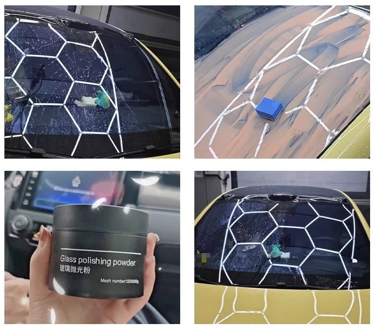 HAINAI – Bột Đánh Bóng Kính Ô Tô 80g – Làm Sạch & Đánh Bóng Kính Chắn Gió Xe Hơi