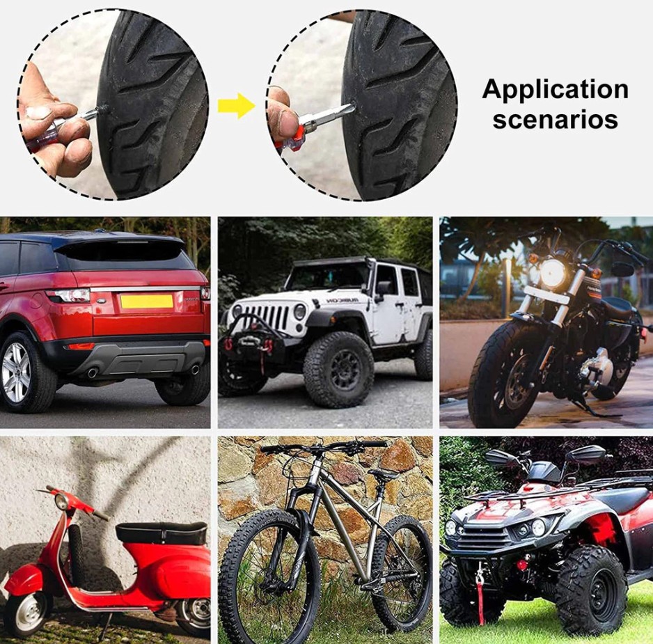 Hộp 10/20 Vít Vá Lốp Xe Không Săm, Sửa Lốp Nhanh Chóng, Không Cần Tháo Lốp