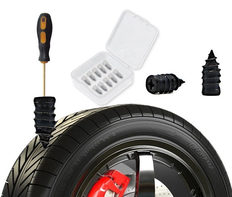 Hộp 10/20 Vít Vá Lốp Xe Không Săm, Sửa Lốp Nhanh Chóng, Không Cần Tháo Lốp