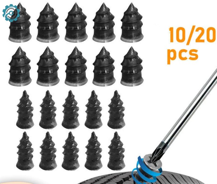 Hộp 10/20 Vít Vá Lốp Xe Không Săm, Sửa Lốp Nhanh Chóng, Không Cần Tháo Lốp