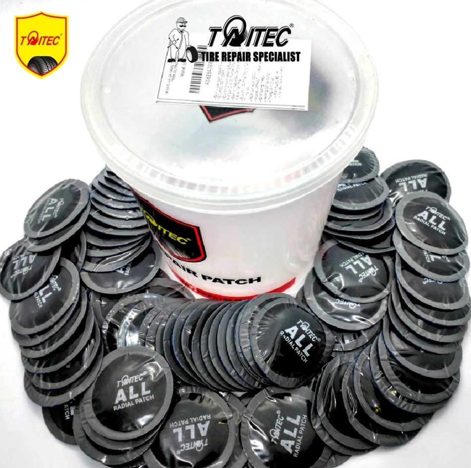 Hộp 100 Miếng Vá Săm, Lốp, Vá Vỏ, Vá Ruột TAITEC Tiêu Chuẩn Mỹ - Đa Kích Thước 35mm – 80mm