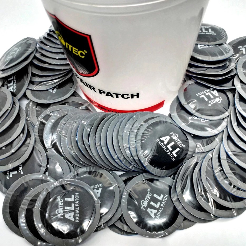 Hộp 100 Miếng Vá Săm, Lốp, Vá Vỏ, Vá Ruột TAITEC Tiêu Chuẩn Mỹ - Đa Kích Thước 35mm – 80mm