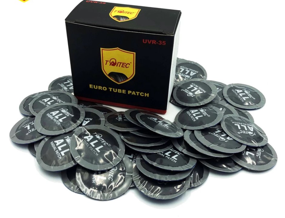 Hộp 100 Miếng Vá Săm, Lốp, Vá Vỏ, Vá Ruột TAITEC Tiêu Chuẩn Mỹ - Đa Kích Thước 35mm – 80mm