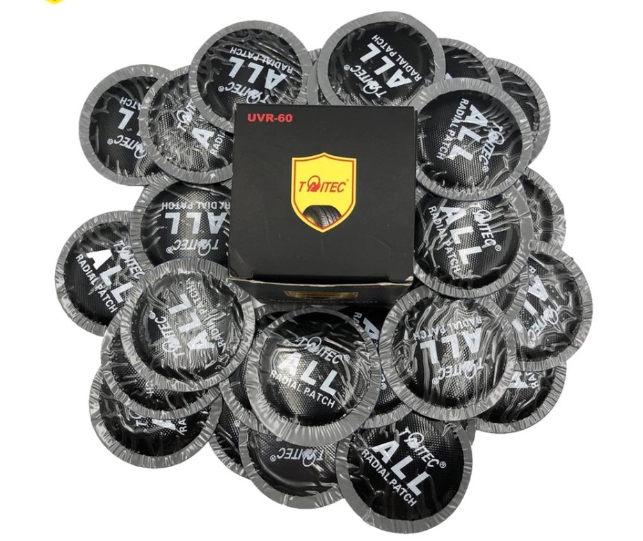 Hộp 100 Miếng Vá Săm, Lốp, Vá Vỏ, Vá Ruột TAITEC Tiêu Chuẩn Mỹ - Đa Kích Thước 35mm – 80mm