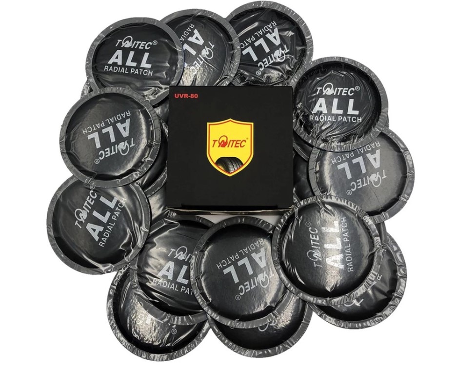 Hộp 100 Miếng Vá Săm, Lốp, Vá Vỏ, Vá Ruột TAITEC Tiêu Chuẩn Mỹ - Đa Kích Thước 35mm – 80mm