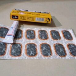 Hộp Miếng Vá Xe Máy, Xe Đạp 24 Miếng + 1 Lọ Keo – Bộ Vá Săm Tiện Dụng