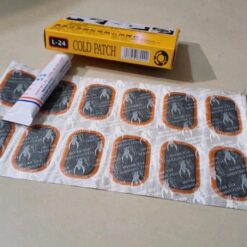 Hộp Miếng Vá Xe Máy, Xe Đạp 24 Miếng + 1 Lọ Keo – Bộ Vá Săm Tiện Dụng