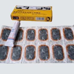 Hộp Miếng Vá Xe Máy, Xe Đạp 24 Miếng + 1 Lọ Keo – Bộ Vá Săm Tiện Dụng