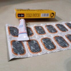 Hộp Miếng Vá Xe Máy, Xe Đạp 24 Miếng + 1 Lọ Keo – Bộ Vá Săm Tiện Dụng