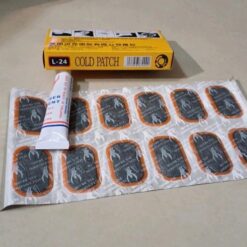 Hộp Miếng Vá Xe Máy, Xe Đạp 24 Miếng + 1 Lọ Keo – Bộ Vá Săm Tiện Dụng