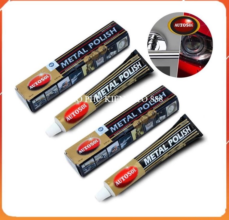 Kem Đánh Bóng Kim Loại Autosol Metal Polish – Làm Sạch, Bảo Vệ Bề Mặt Inox, Đồng, Nhôm, Crôm